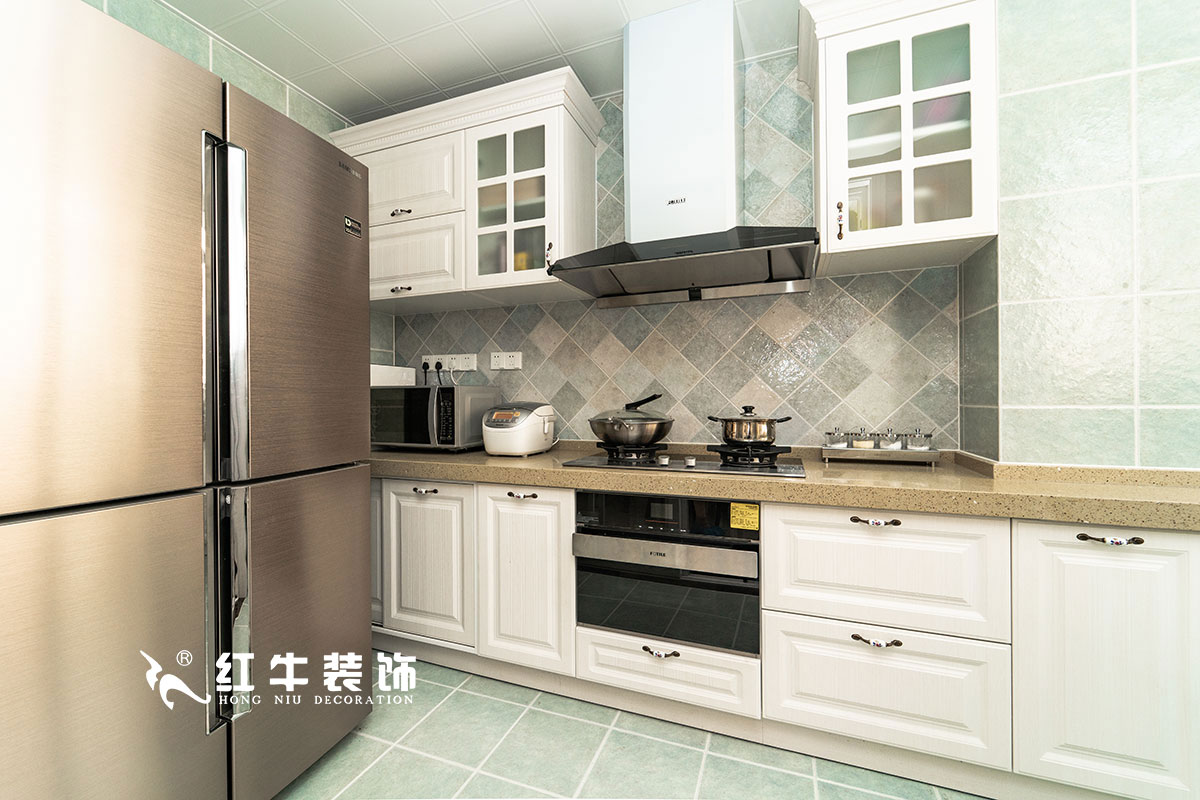 【实景案例】陶阳_月牙湖花园-145㎡-简美轻奢风格_3室2厅1卫_全包18万06厨房